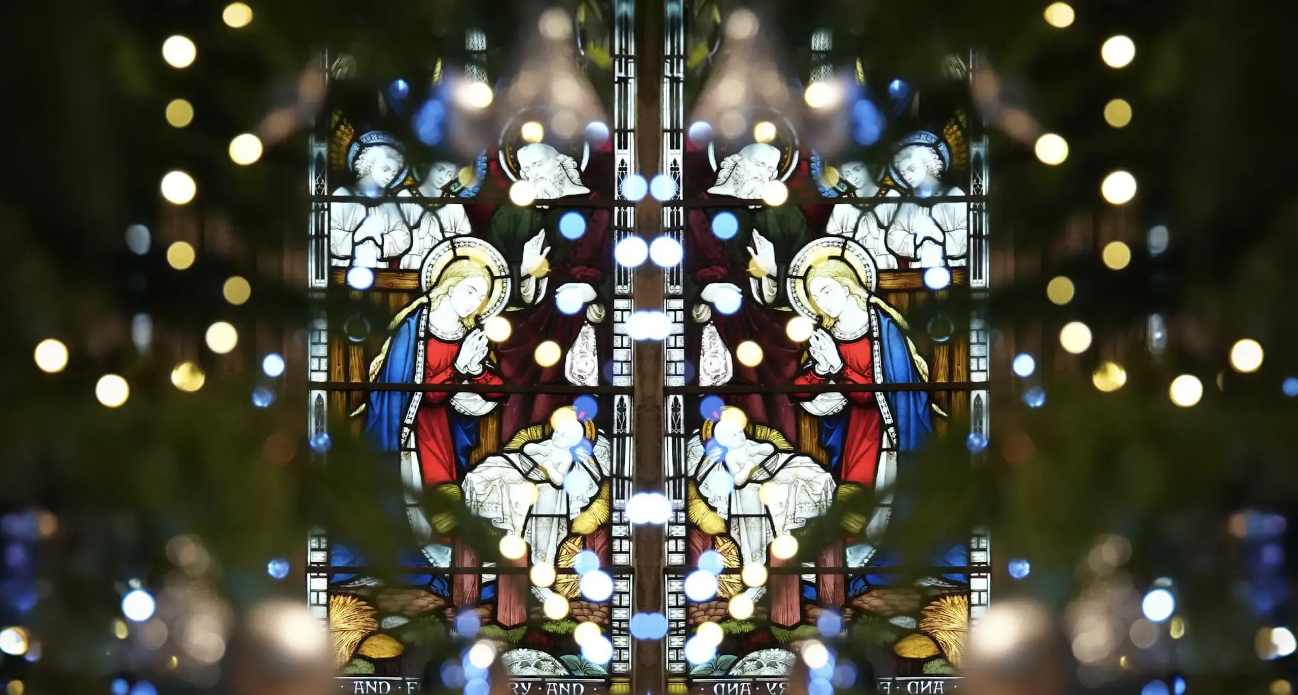 Stained glass window in a church