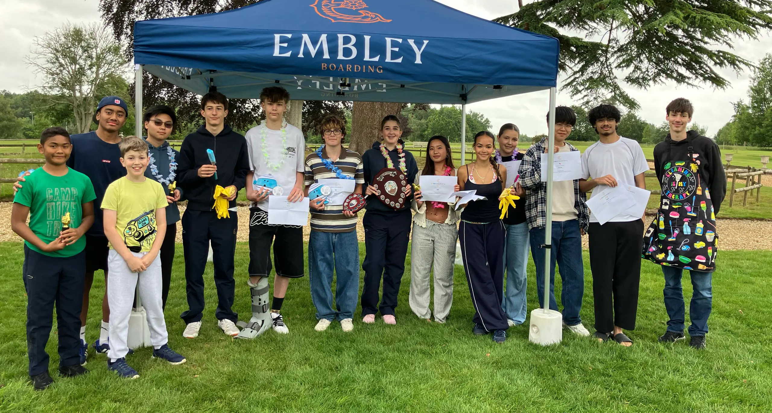 Boarding students at Embley school in Hampshire at their Boarder's Summer Party