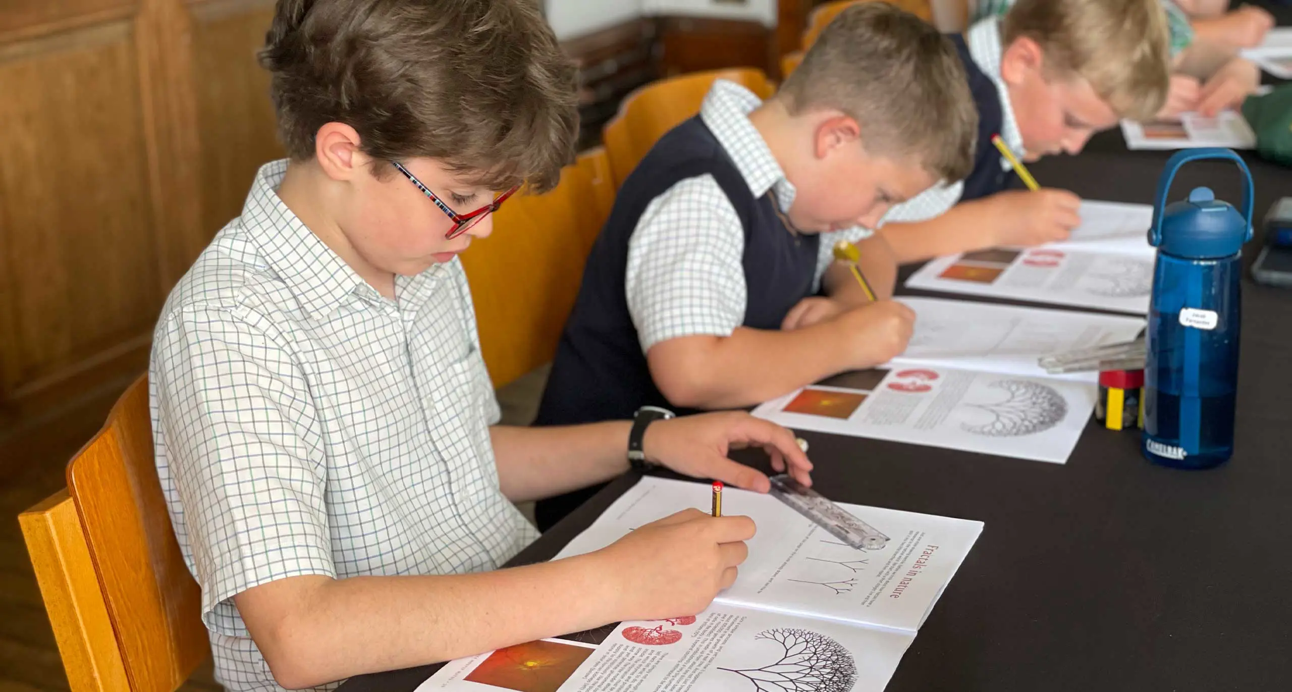 Year 6 pupils from Embley in Hampshire take part in a Mostly Maths workshop