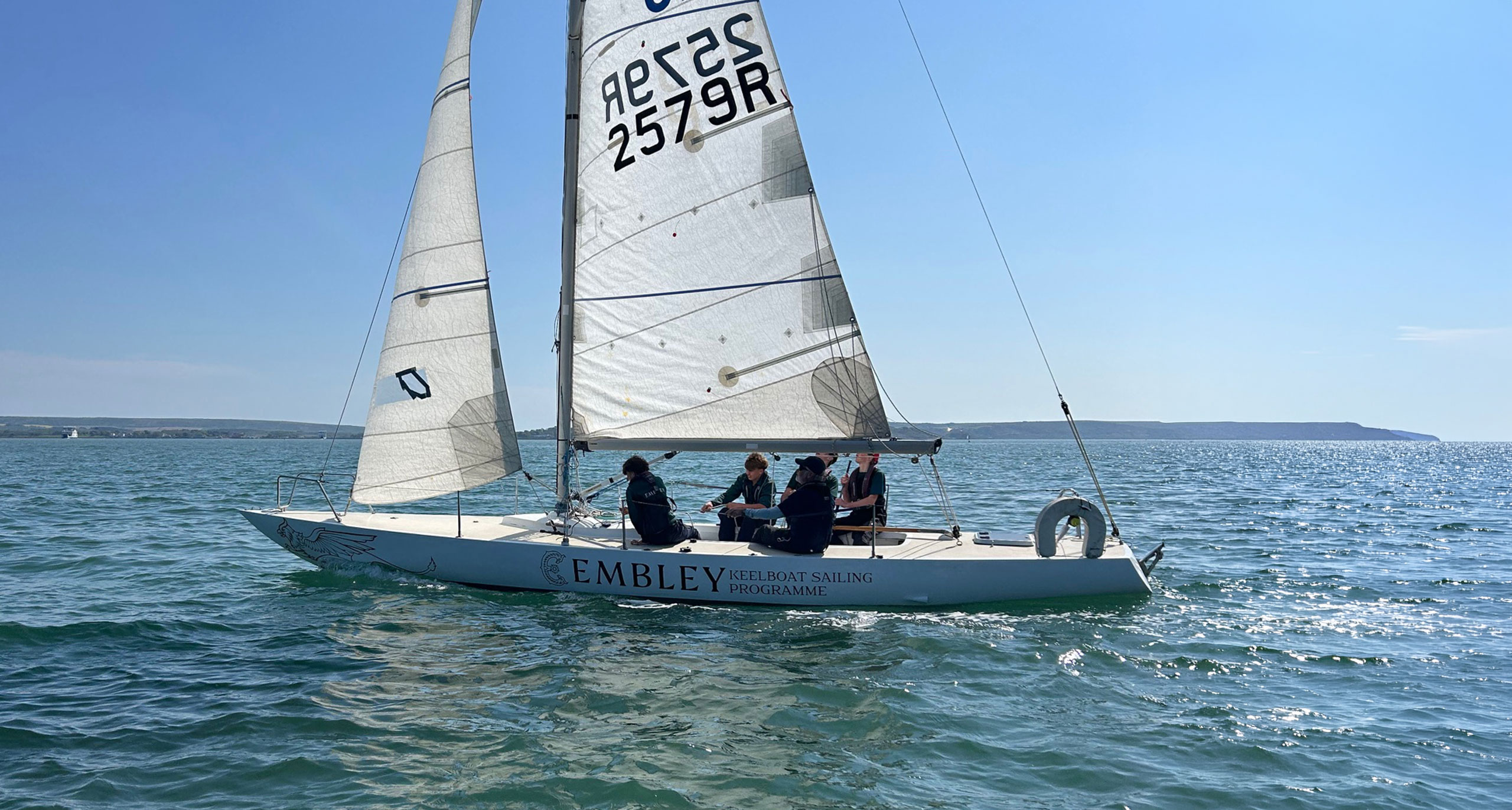 Pupils from Embley school sailing as part of the curriculum